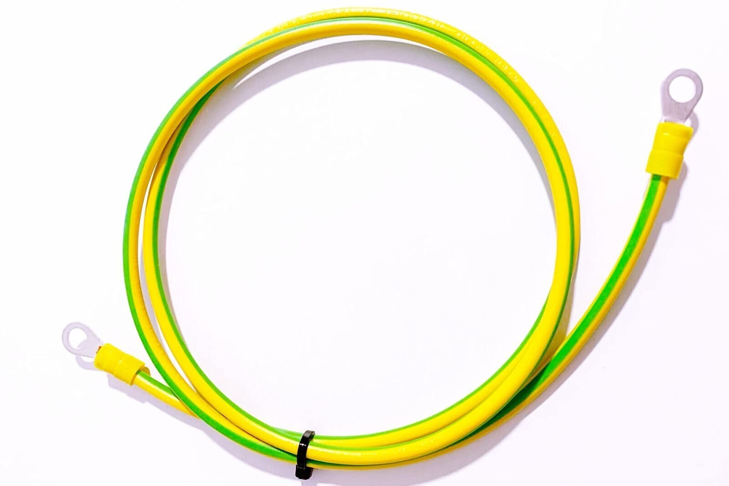 Erdungskabel 6mm² - beidseitig mit isoliertem Ringkabelschuh M6 / gelb MPS-Contact