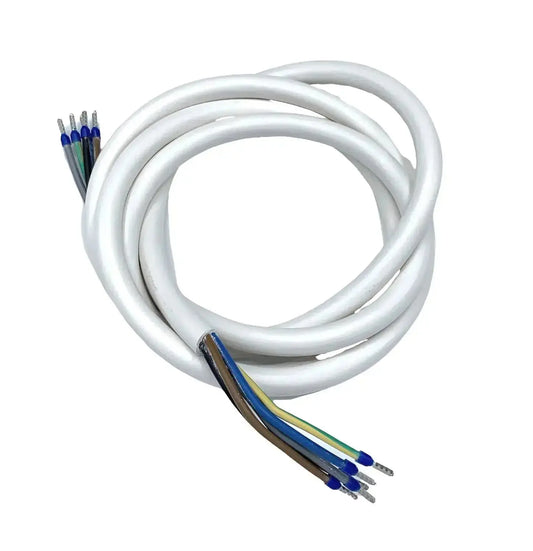 Herdanschlusskabel 10 m weiß – H05VV-F 5G 2,5mm², mit Aderendhülsen isoliert – MPS-Contact