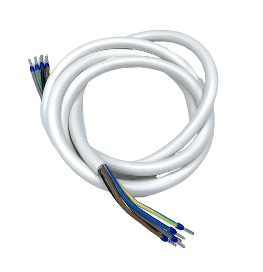 Herdanschlusskabel 2 m weiß – H05VV-F 5G 2,5mm², mit Aderendhülsen – MPS-Contact